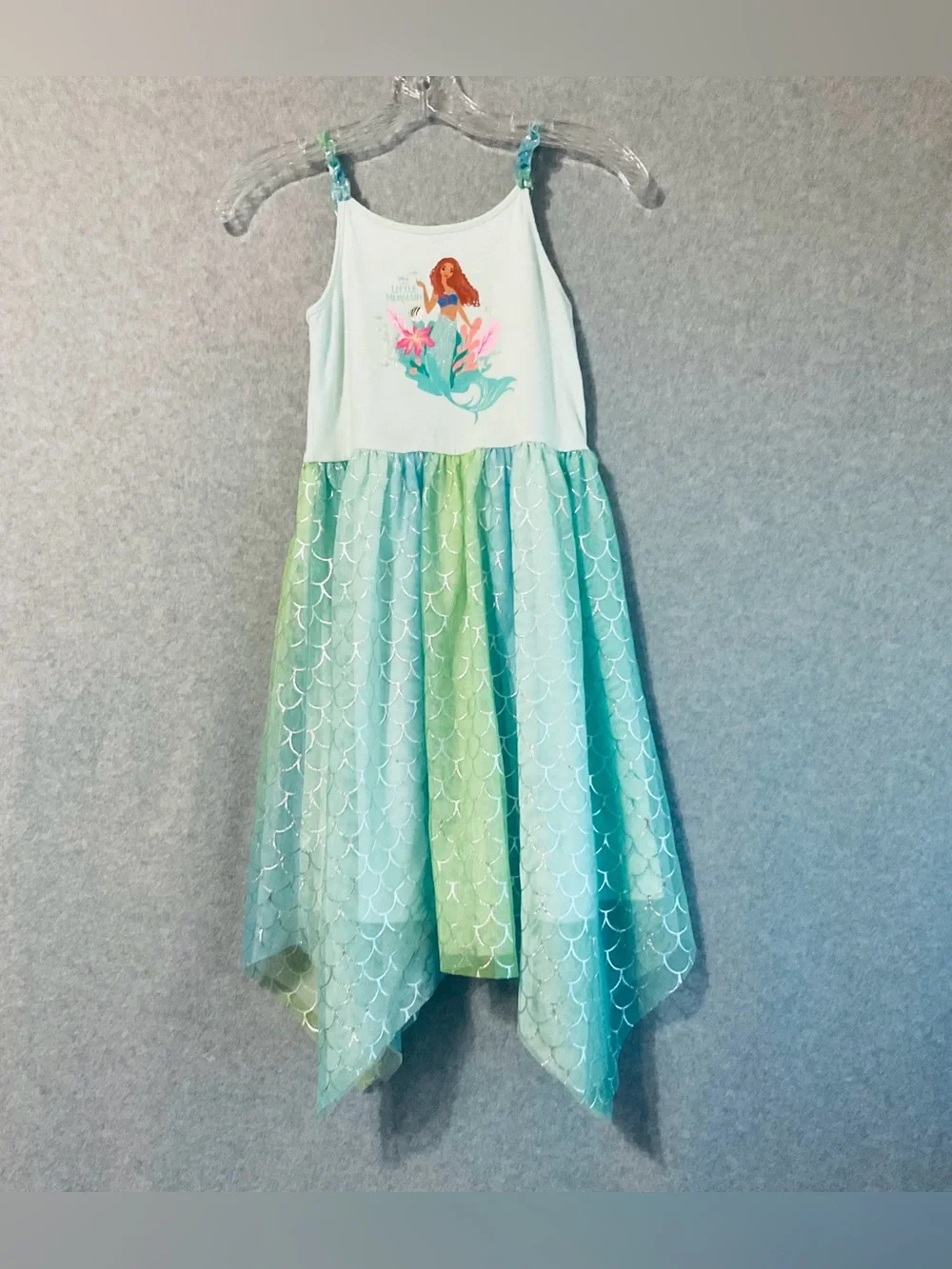 Girls' Mermaid Dress Costume - Light Aqua Green SZ 8